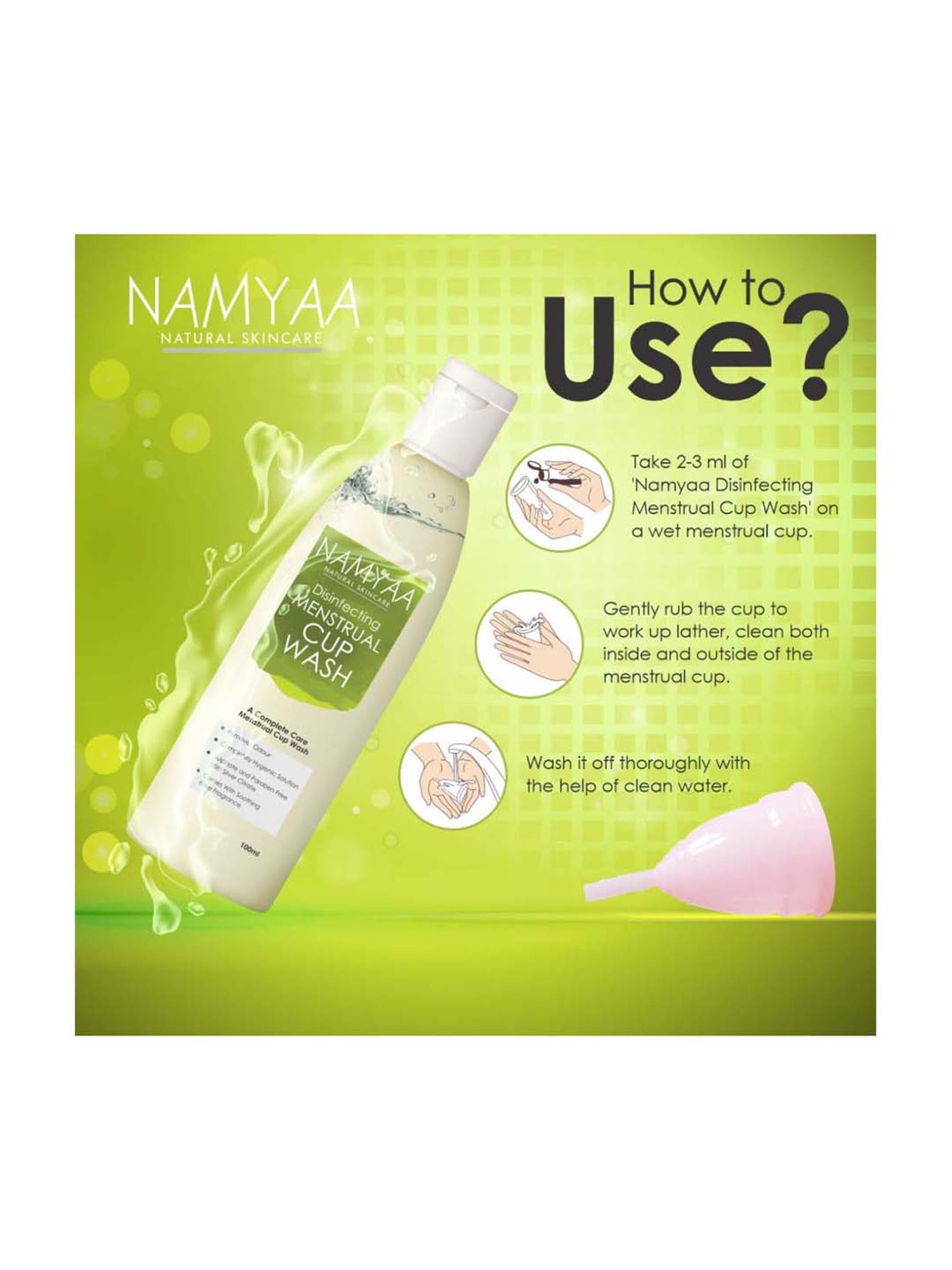 Namyaa Disinfecting Menstrual Cup Wash - 100 ml