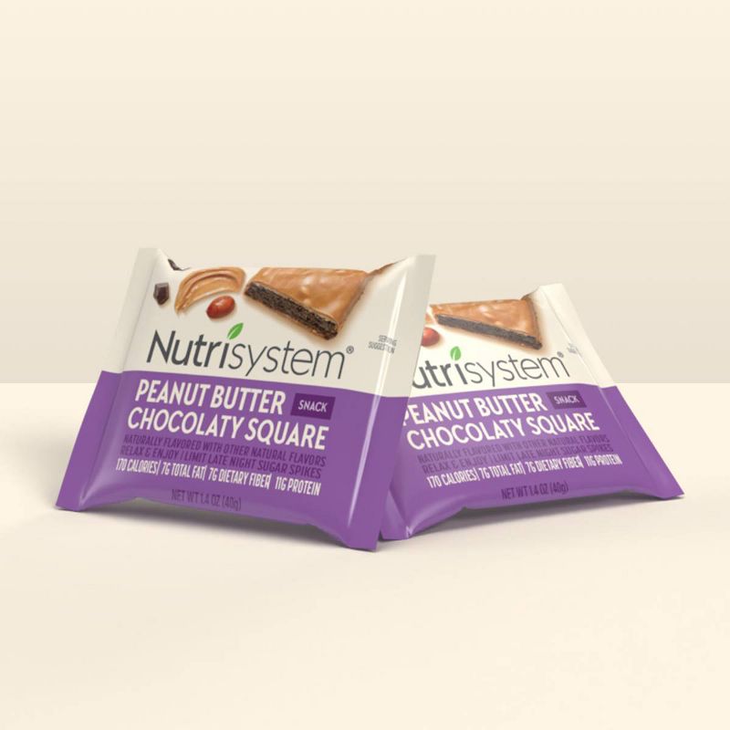 Nutrisystem Body Select Nightcap Snacks Peanut Butter Chocolaty Squares - 30ct