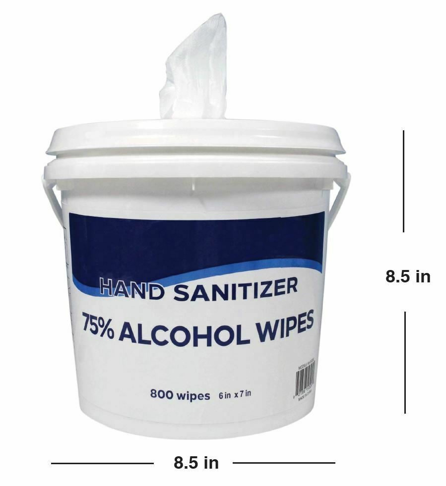Advanced 75% Alcohol Sanitizing Wipes, Refillable Dispenser 800 Count