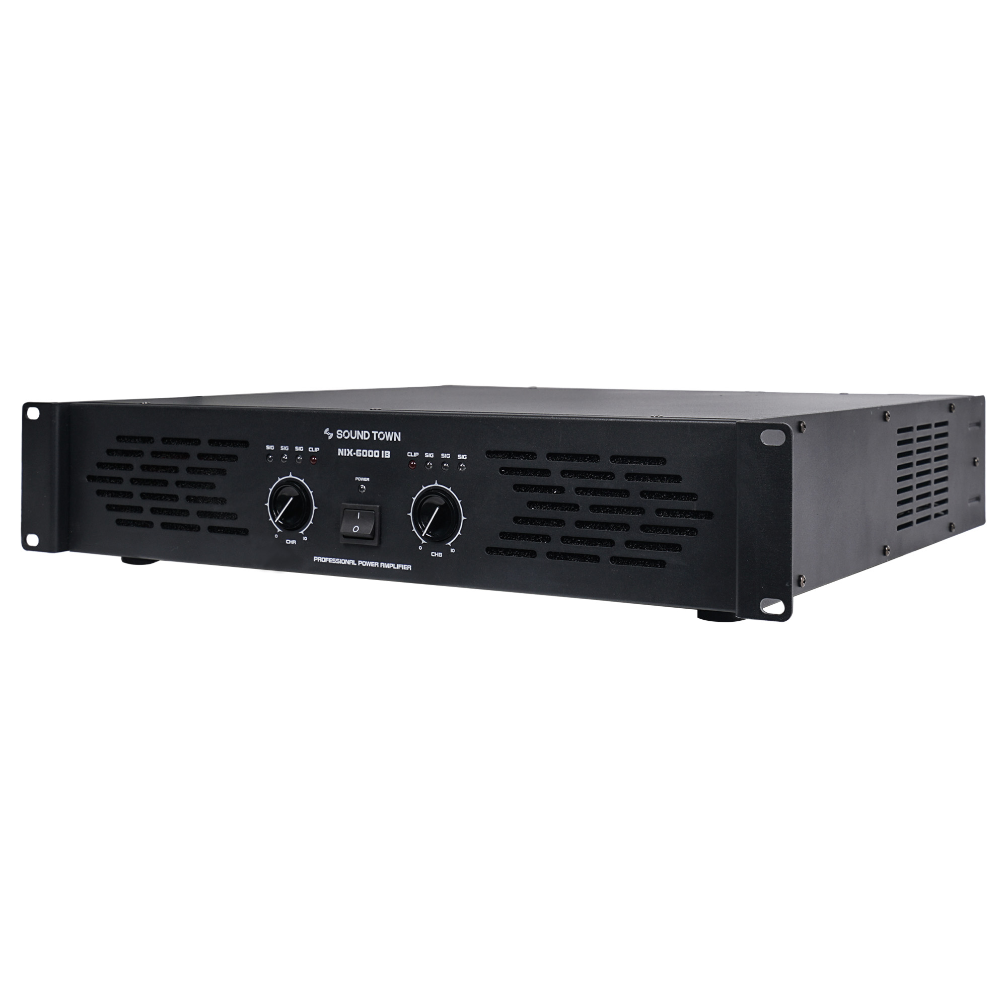 Sound Town Professional Dual-Channel, 2 x 1500W at 4-ohm, 6000W Peak Output Power Amplifier (NIX-6000IB)