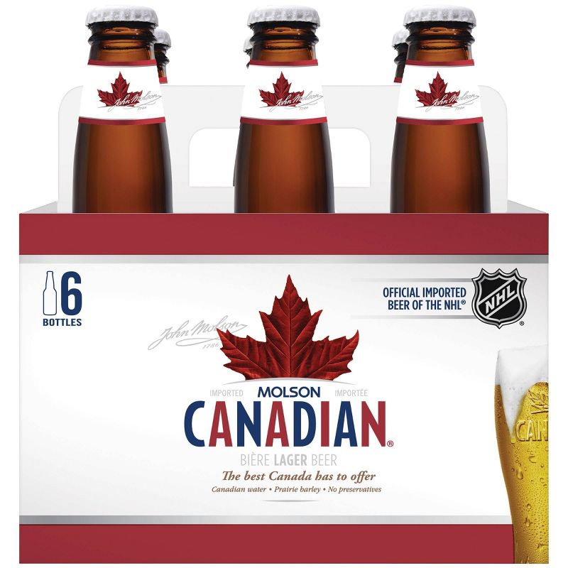 Molson Canadian Lager Beer - 6pk/12 fl oz Bottles