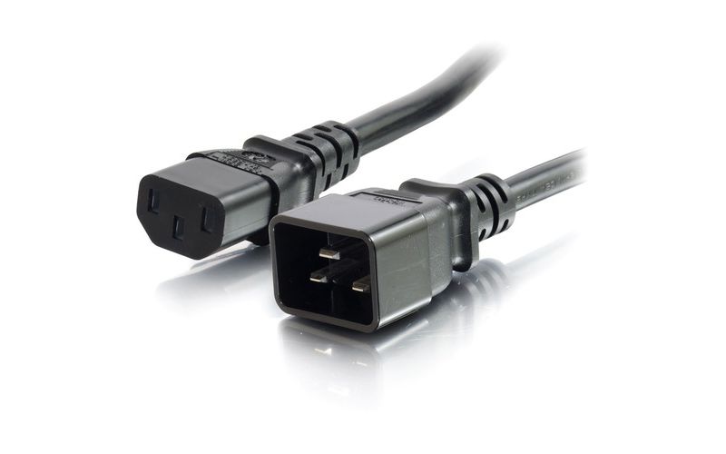 C2G 6ft 14WG 250 Volt Power Cord (IEC320 C20 to IEC320 C13) - For PDU, Server - 14 Gauge - 250 V AC - Black