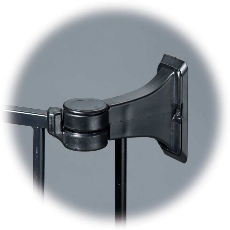 KidCo Auto Close Hearth Baby Gate with Two 24" Extensions (Total width up to 176") - Black