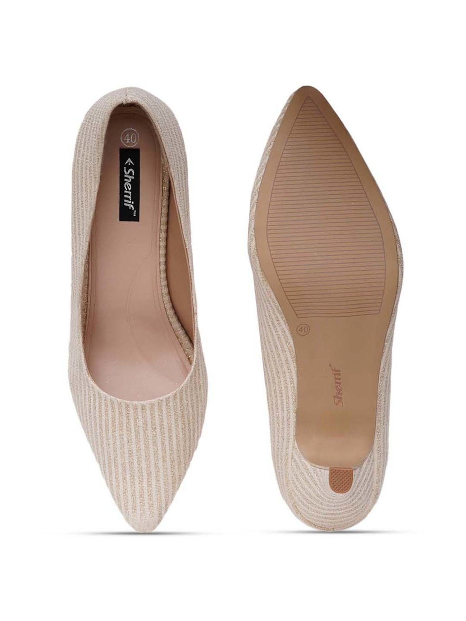 Sherrif Women's Cream Stiletto Pumps
