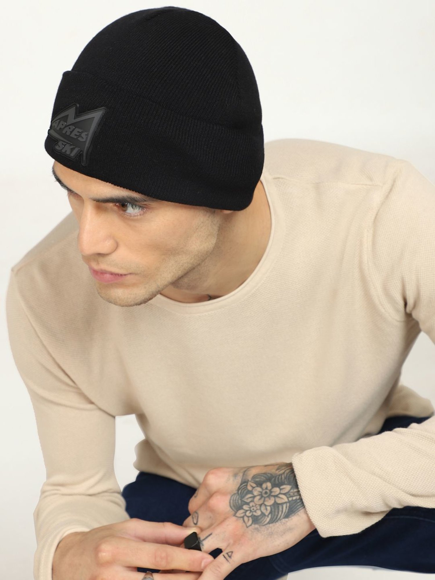 Peter England Black & Green Color Block Baseball Cap