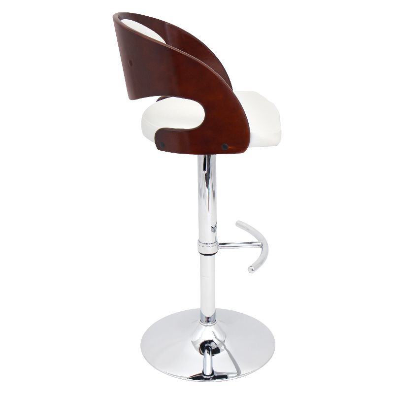 LumiSource Pino Adjustable Barstool - Cherry