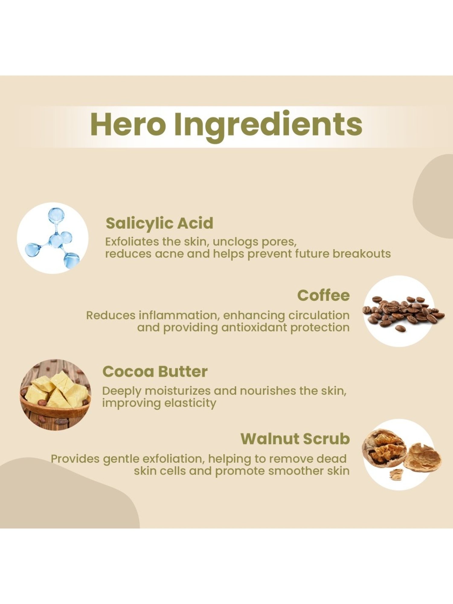 Earthraga Deep Cleansing with Gentle Care Salicylic Acid + Coffee Face Scrub - 100 ml