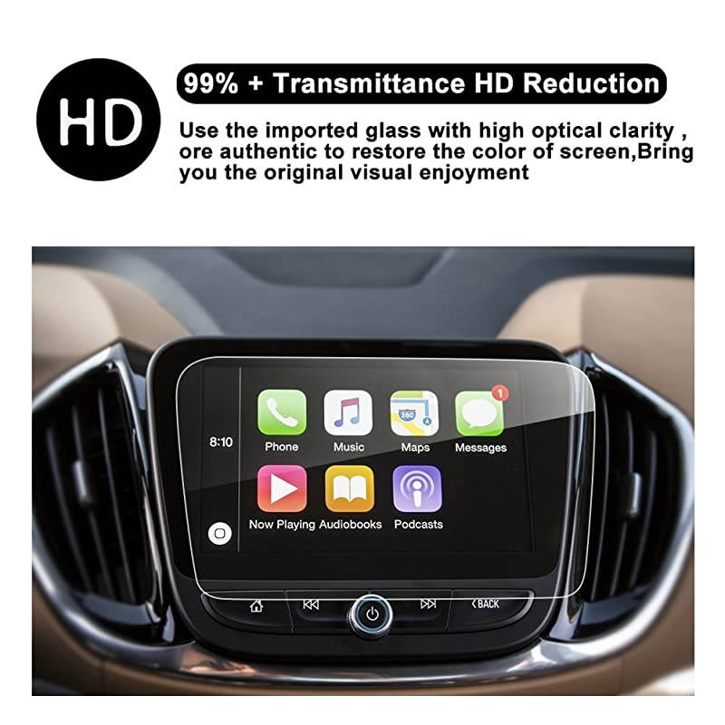 2018 Equinox Car InDash Navigation Screen Protector  HD Clear TEMPERED GLASS Car Navigation Screen Protective Film 8Inch