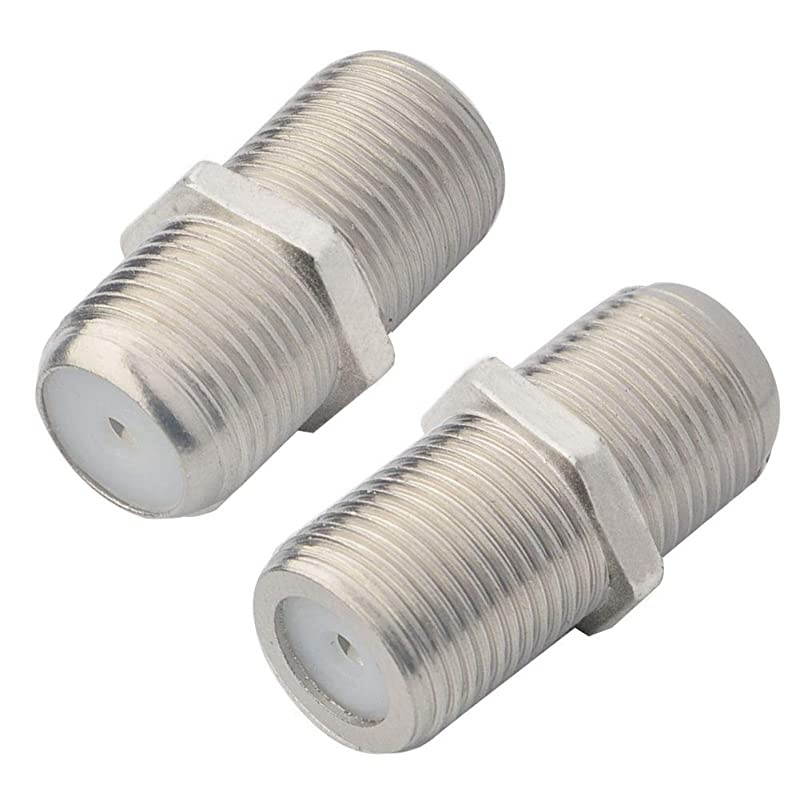 FType Female to Female Cable Connector RG6 Connector F Female to F Female Adapter Female to Female Antenna Connector Low Loss TV Cable Connector for TV Antenna Nickel Plated 10 Pieces