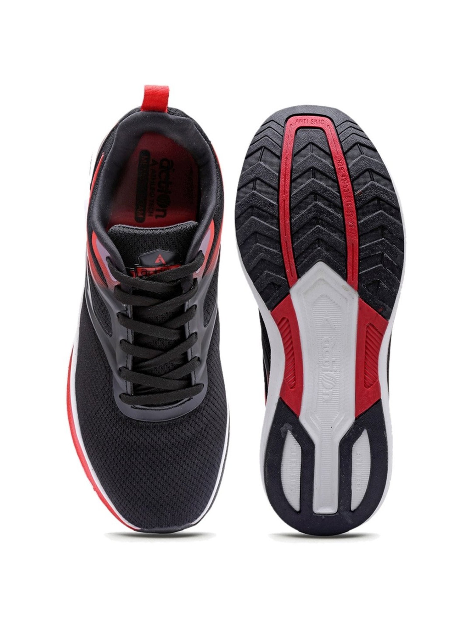 Action Men's Black Running Shoes