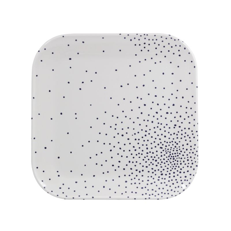 Square Melamine Polka Dot Dinner Plate 10.5" Gray Mist - Room Essentials™