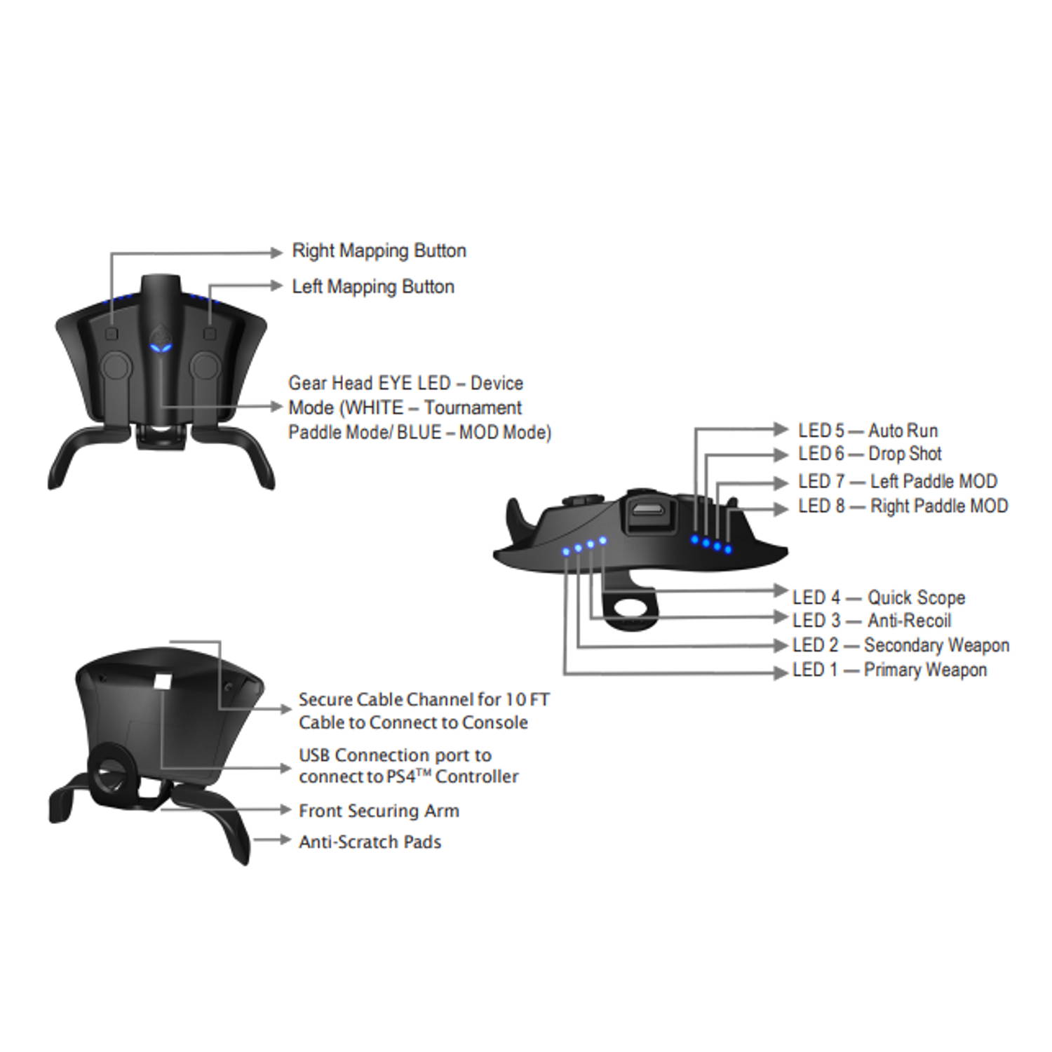 Collective Minds Strike Pack F.P.S. Dominator Adapter for PS4 Controller