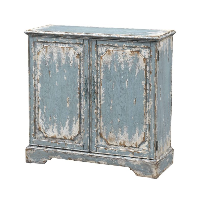 St Andrews 2 Door Cabinet Blue - Treasure Trove Accents