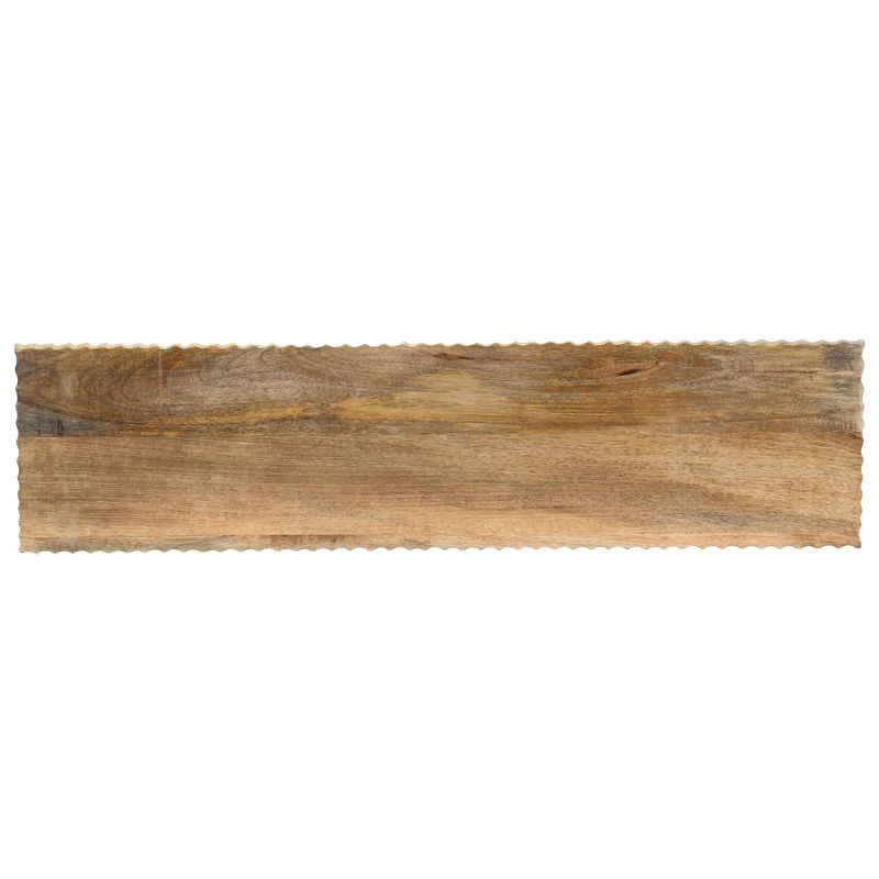 Oversized Rectangle Hand Carved Wood Kitchen Serving Board with Feet - Foreside Home & Garden
