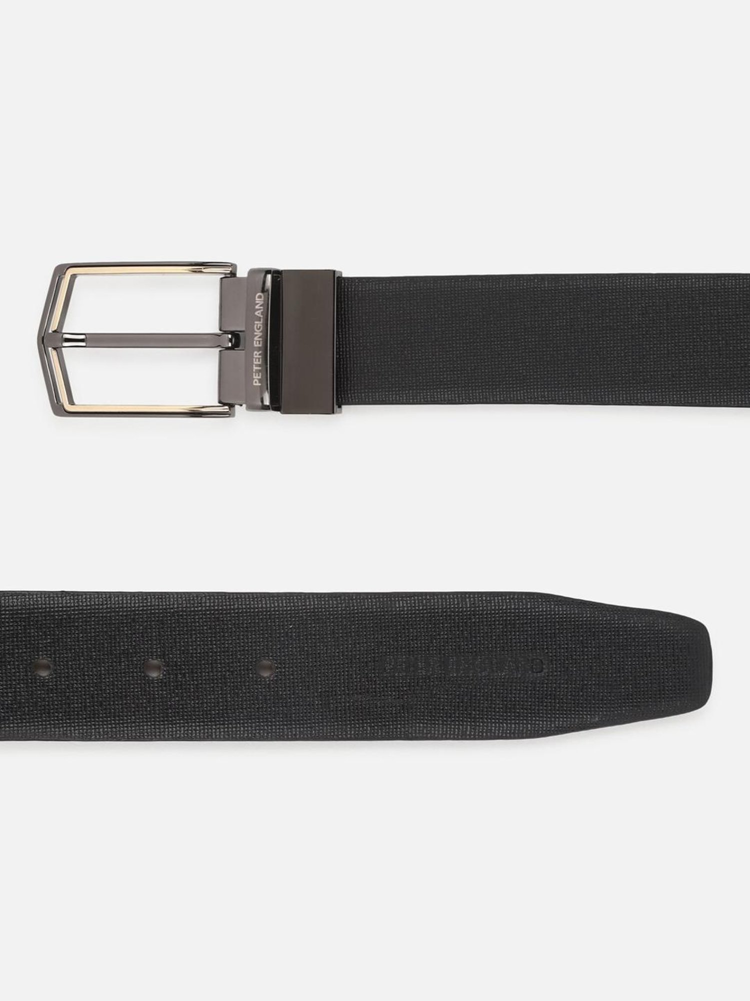 Crusset Black Leather Formal Belt for Men