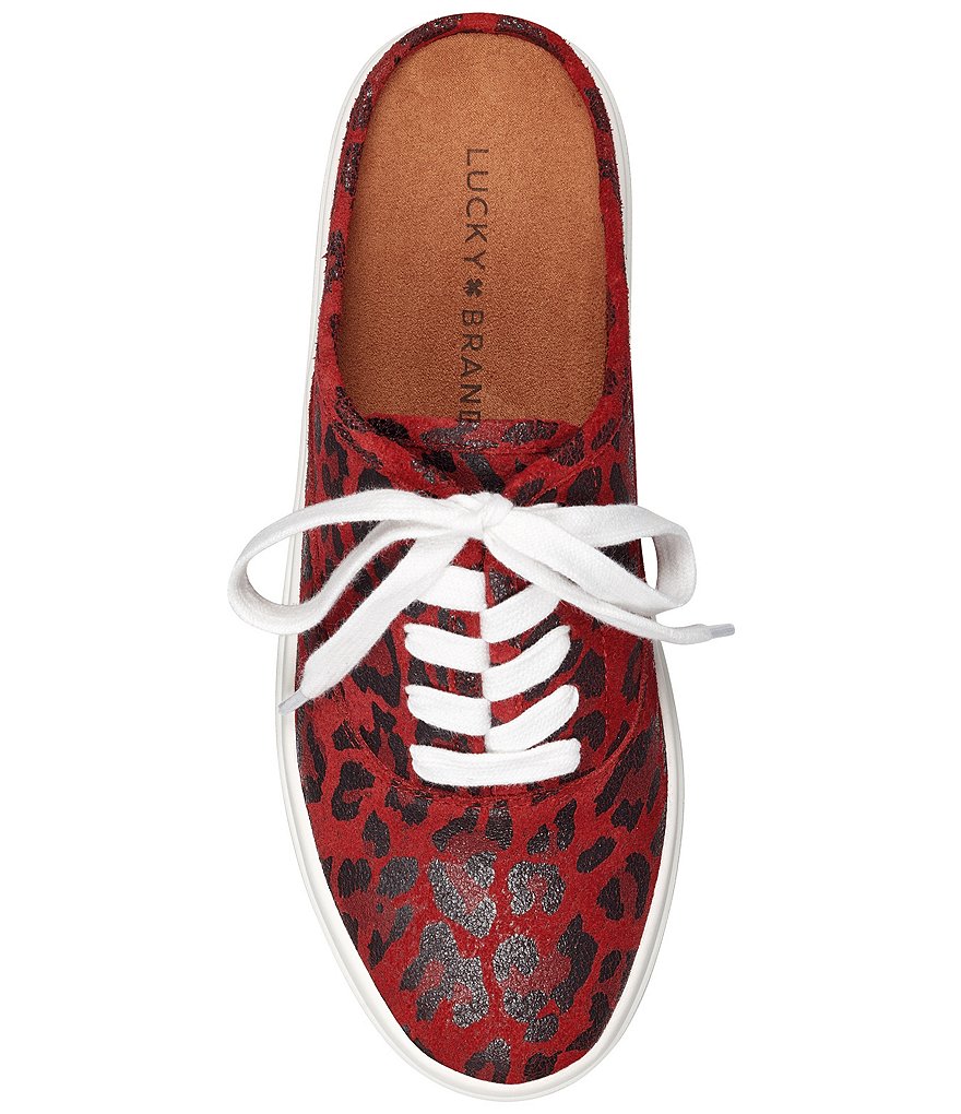 Lucky Brand Talani Leopard Print Suede Sneakers