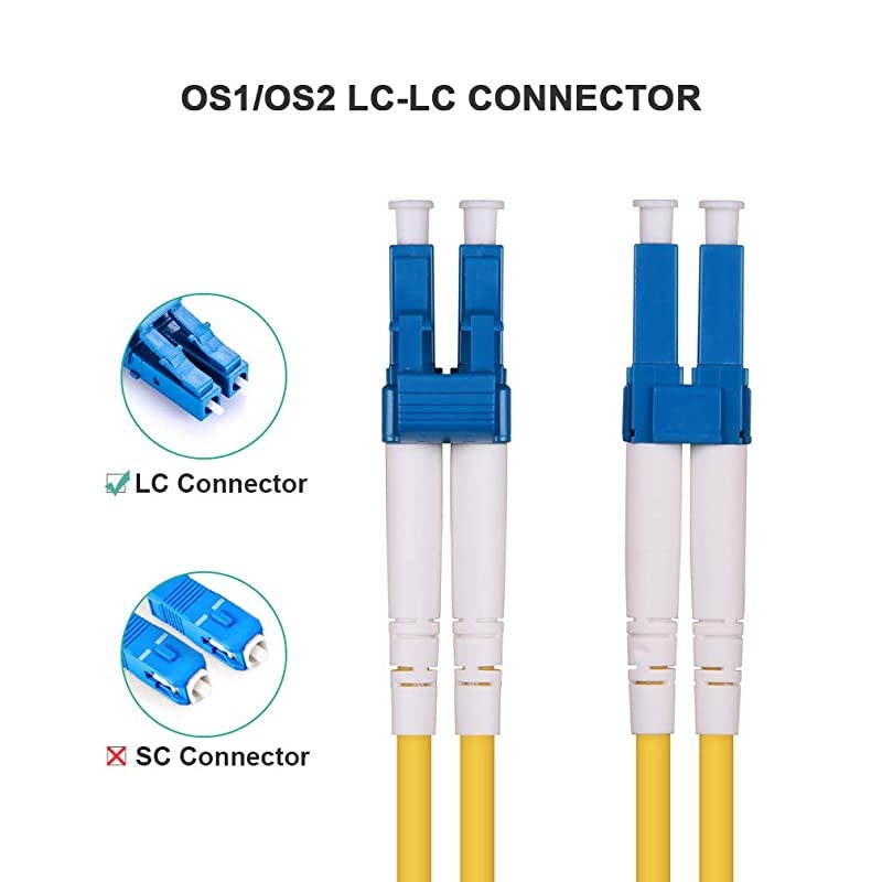 LCLC Fiber Optic Patch Cable Single Mode Duplex 10m 33ft 9125 LSZH ipolex