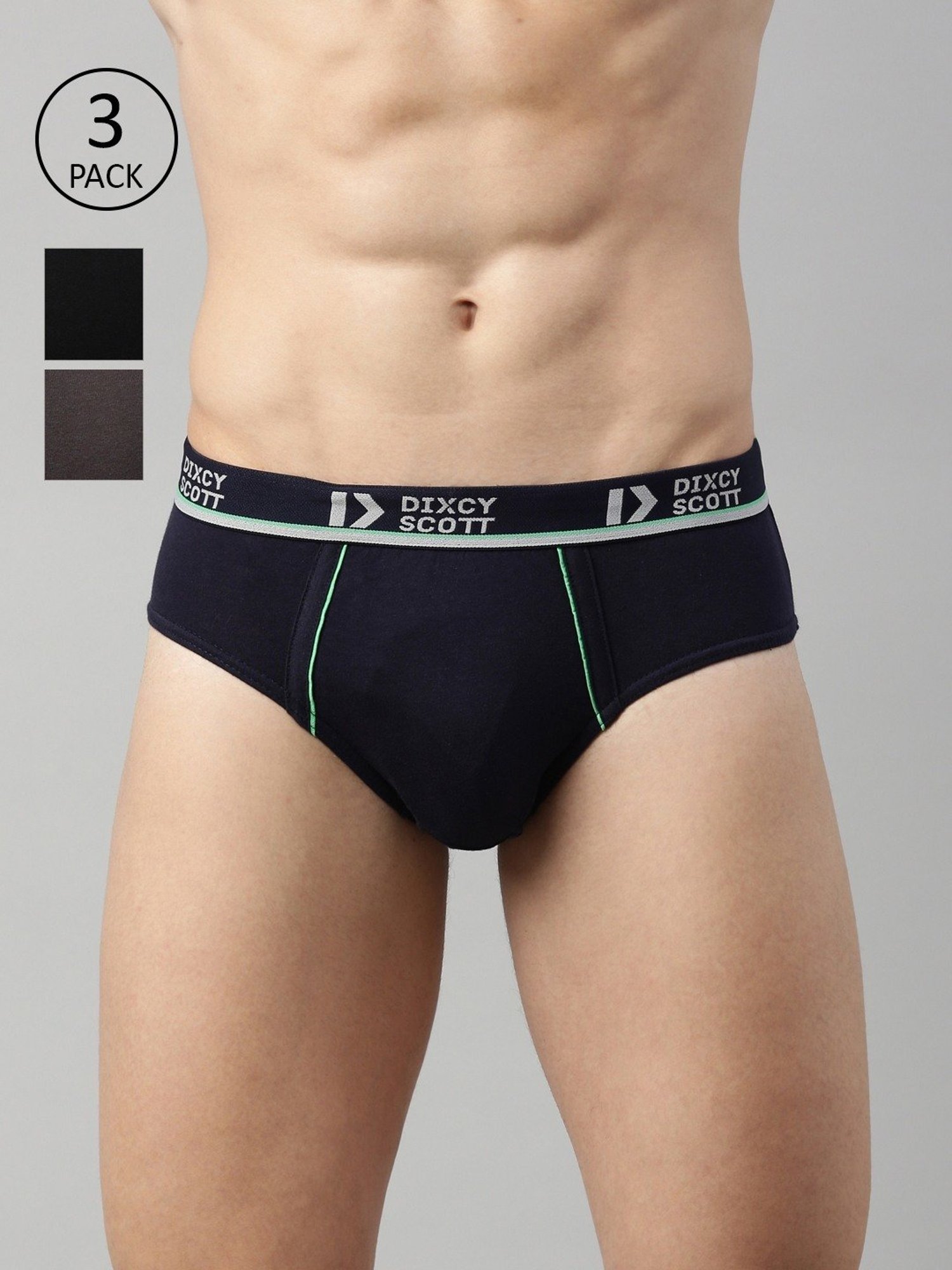 Dixcy Scott Originals Multi Cotton Regular Fit Briefs - Pack Of 3