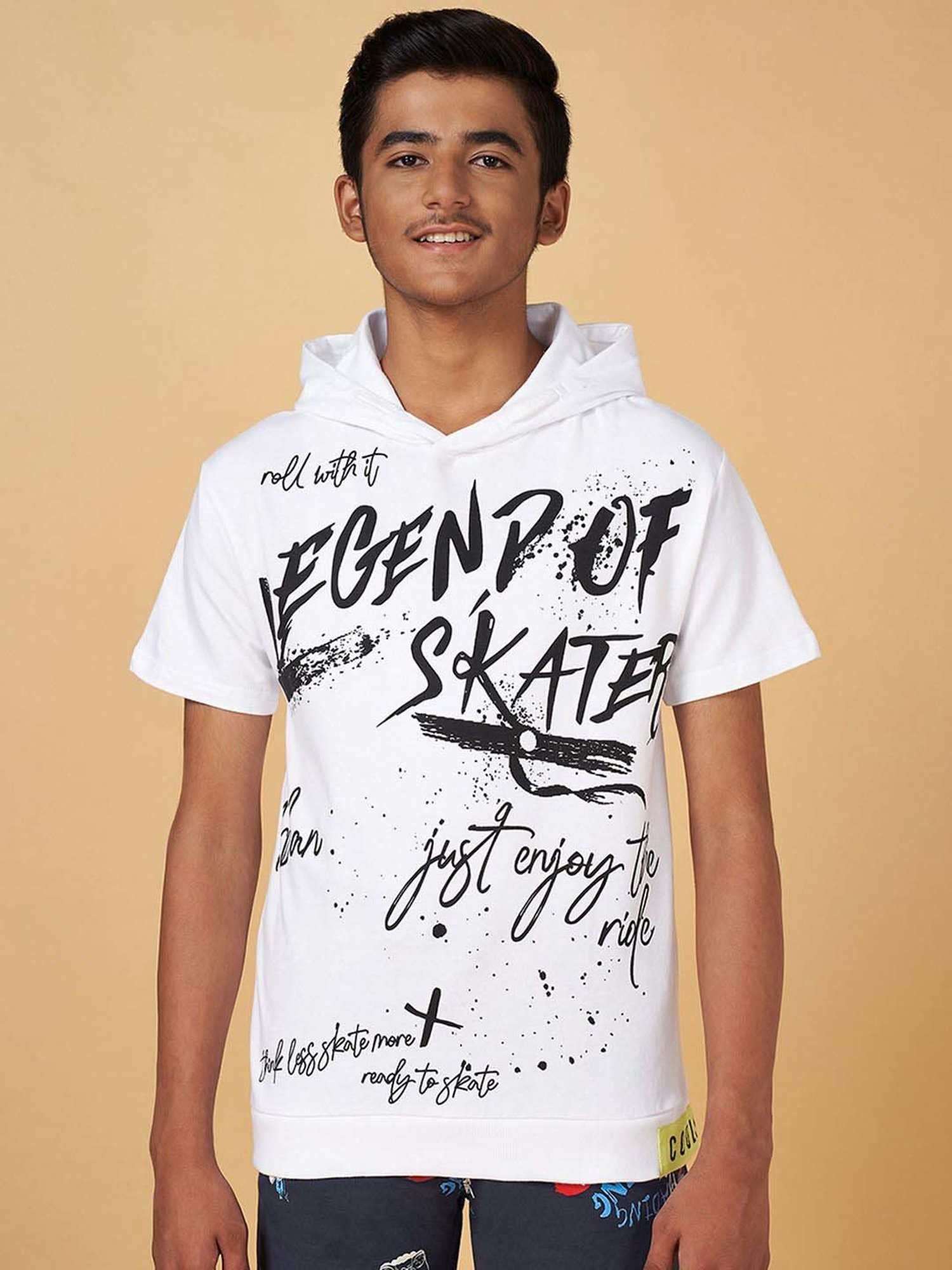 Coolsters by Pantaloons Kids White Cotton Printed T-Shirt