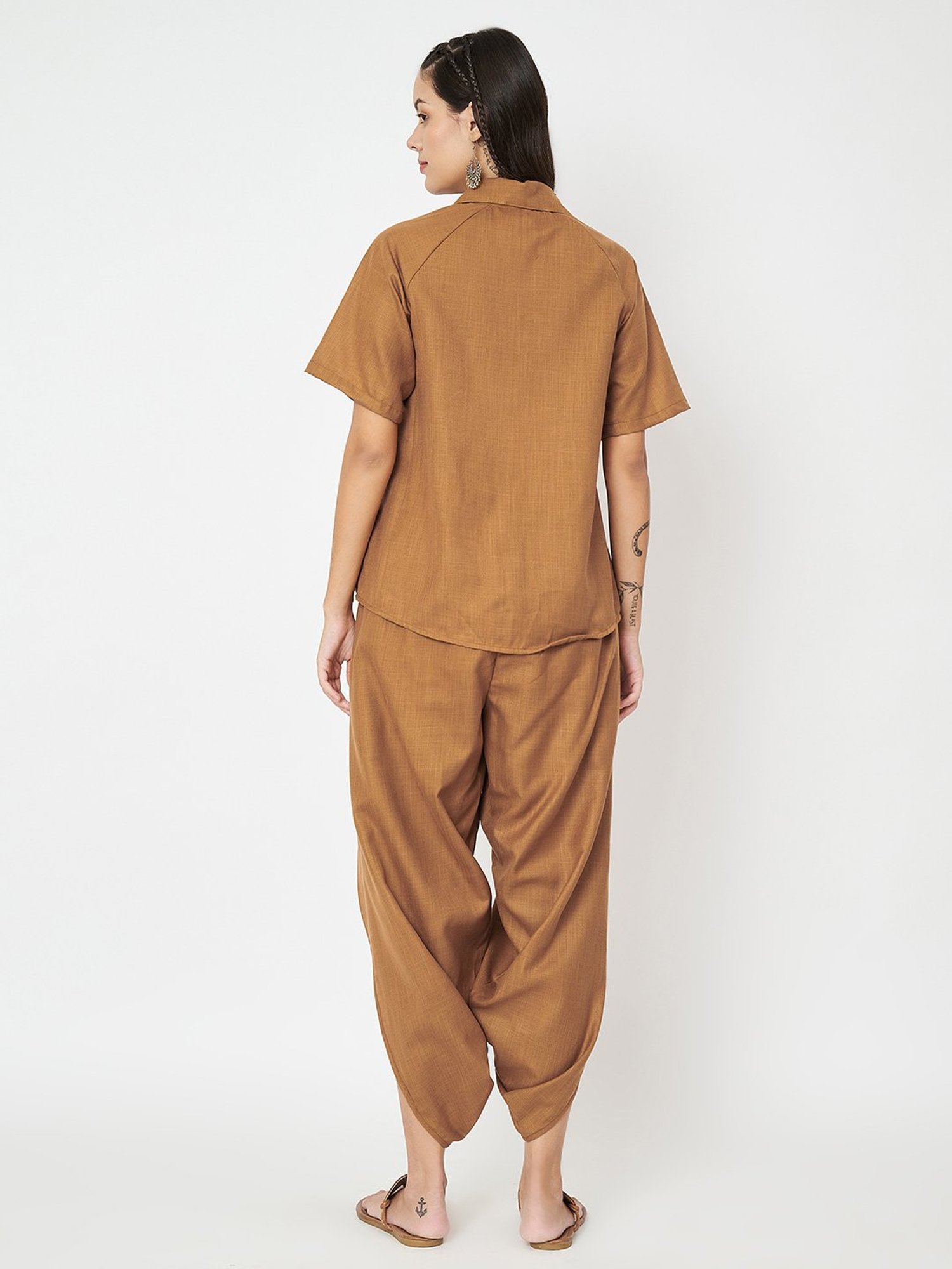 9rasa Mustard Shirt & Dhoti Set