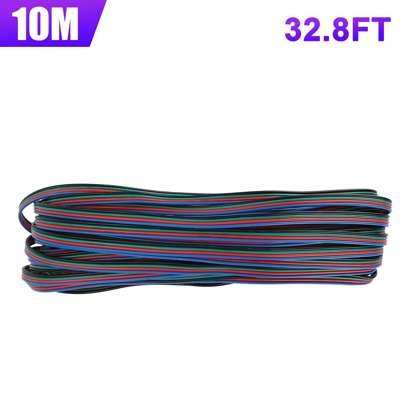 20M 4-PIN Extension Connector Wire Cable Cord For 3528/5050 RGB LED Strip Light