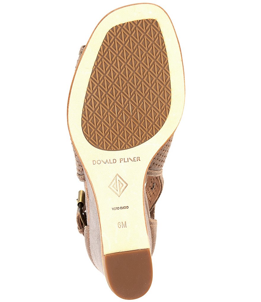 Donald Pliner Lottie Brushed Metallic Leather Wedges