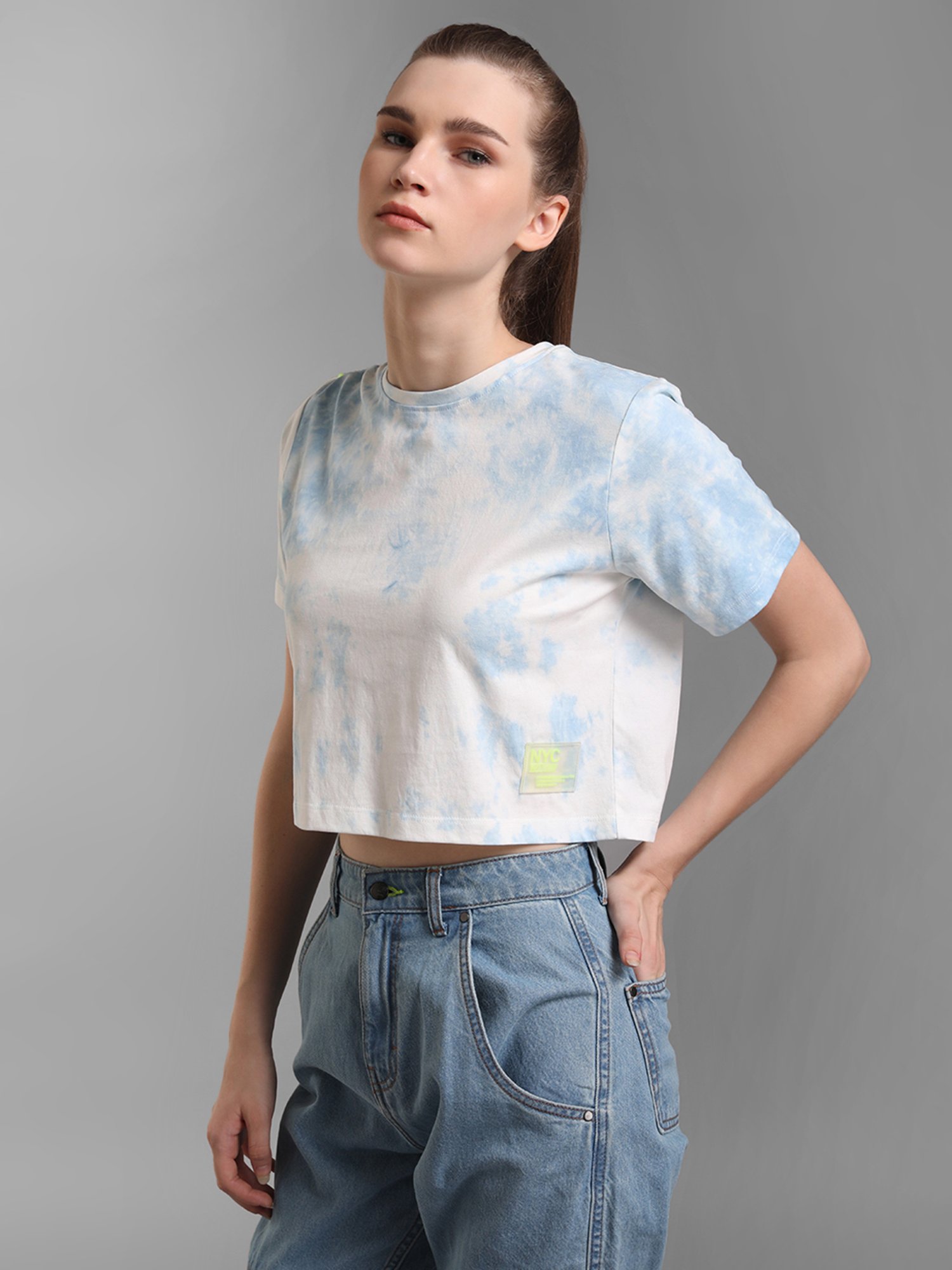 Fame Forever by Lifestyle White Cotton Printed T-Shirt