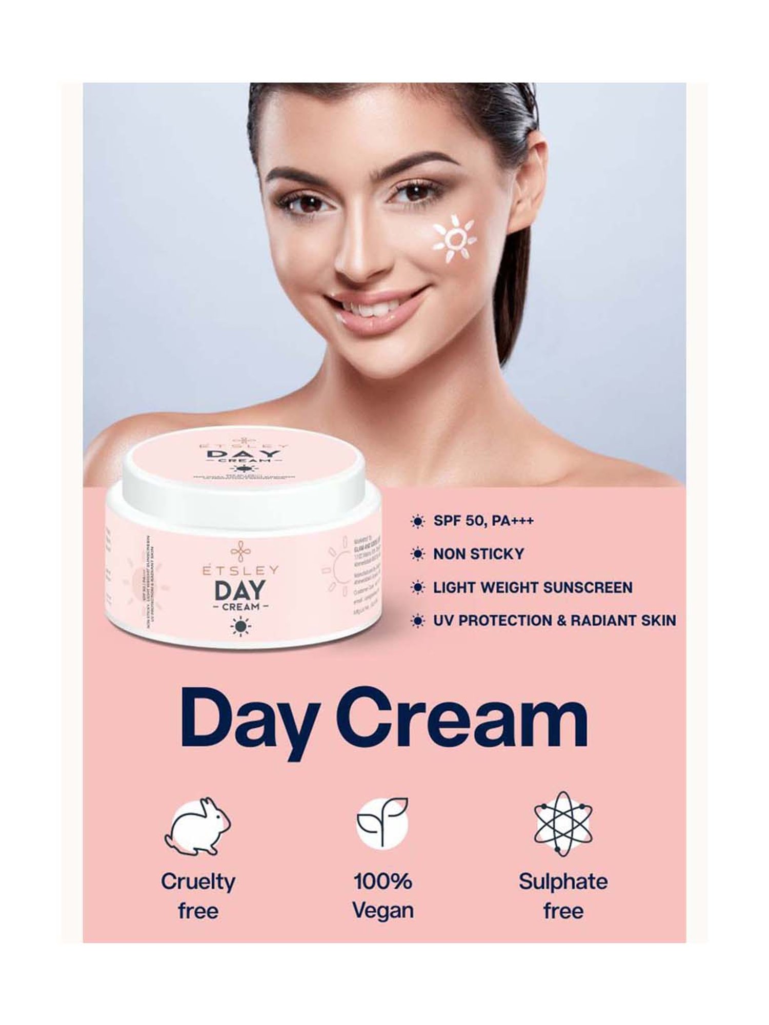 ETSLEY Natural Day Cream - 50 gm