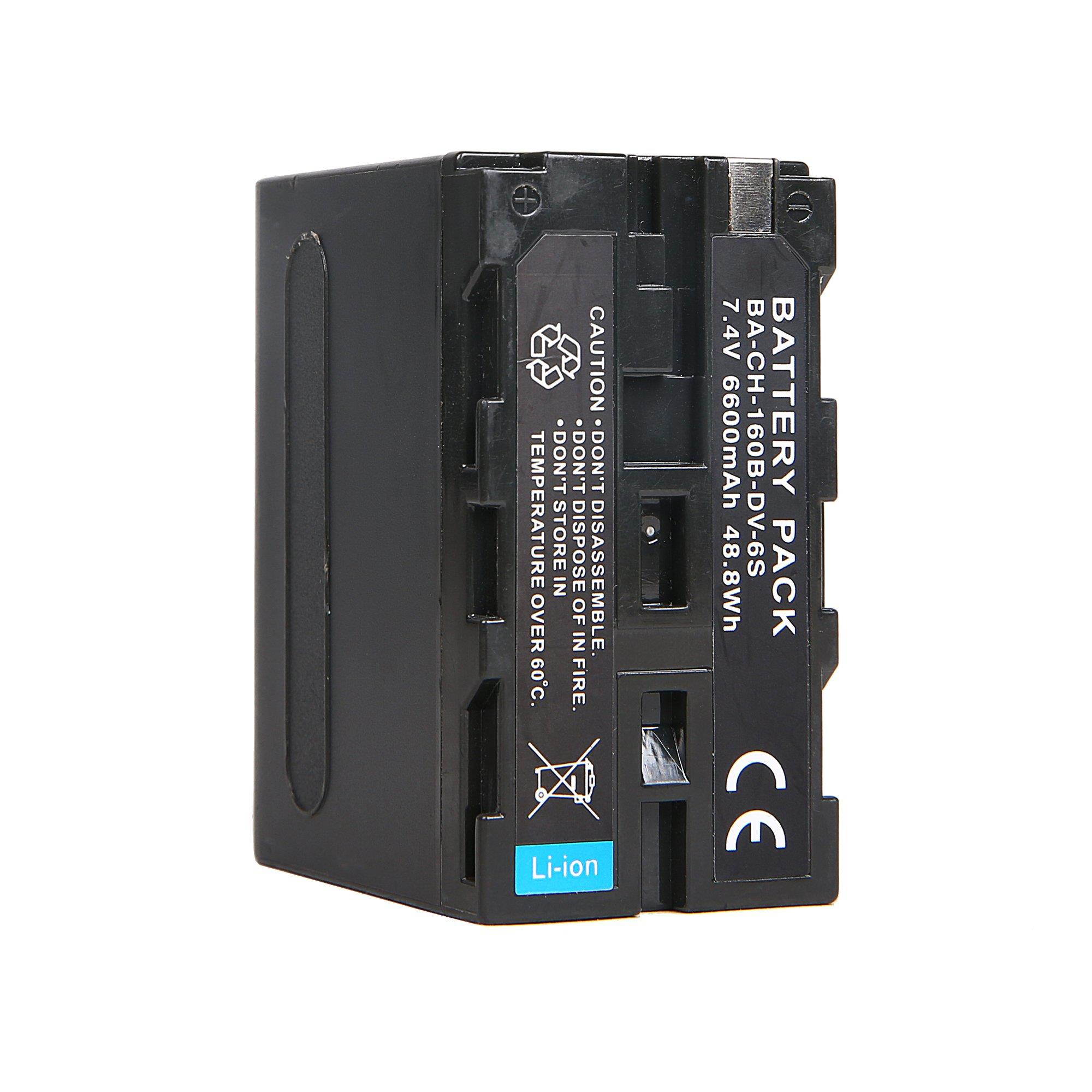 Dracast DRBK1NPF6600 NPF 6600 mAh 1x Battery/ 1x Charger Combo, Black