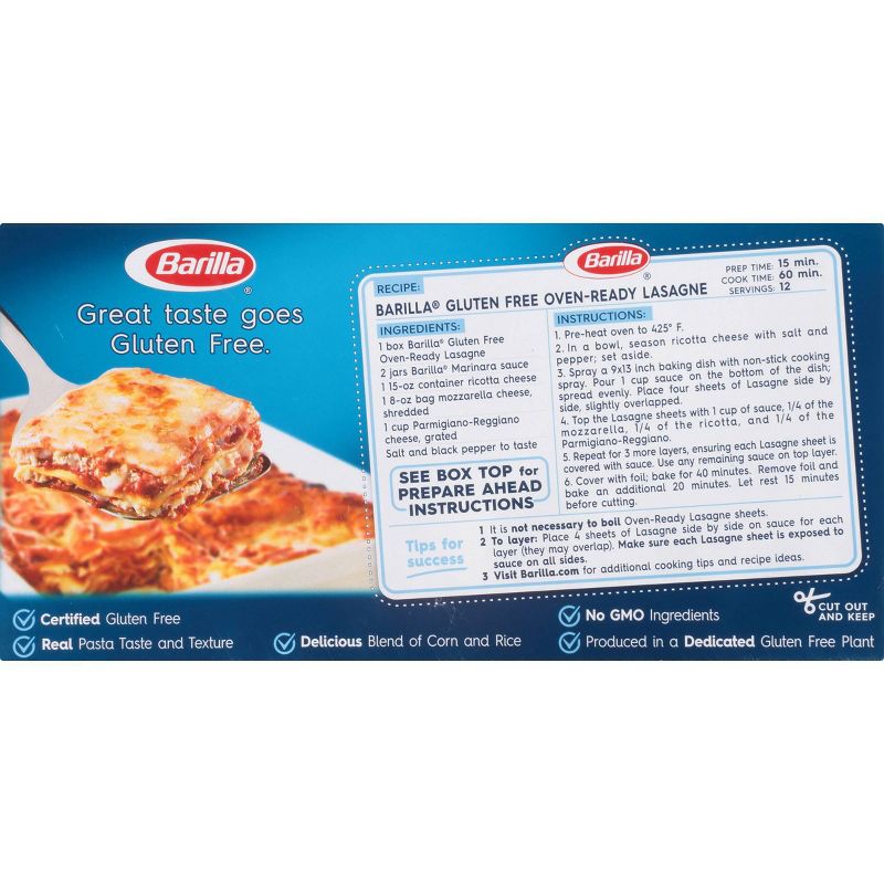 Barilla Gluten Free Oven Ready Lasagna - 10oz