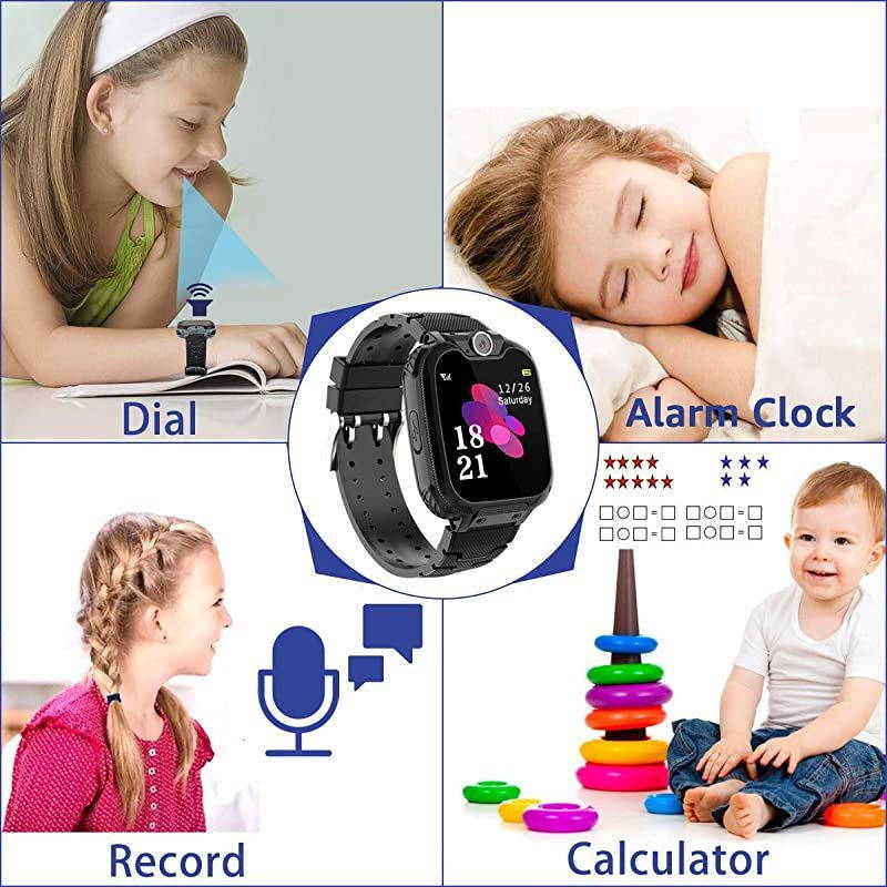 Smart Watch for Boys Girls HD Touch Screen Sports Smartwatch Phone with Call Camera Games Recorder Alarm Music Player for Children Teen Students