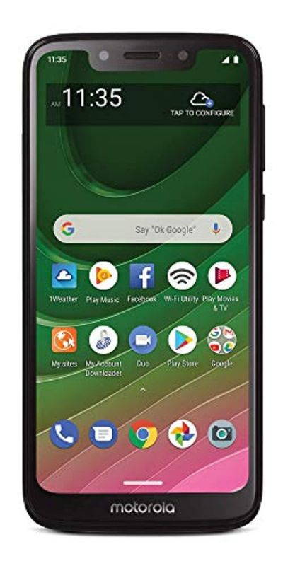 Total Wireless Motorola Moto G7 Optimo 4G LTE Prepaid Smartphone (Locked) - Black - 32GB - Sim Card Included - CDMA (TWMTXT1952DCP)
