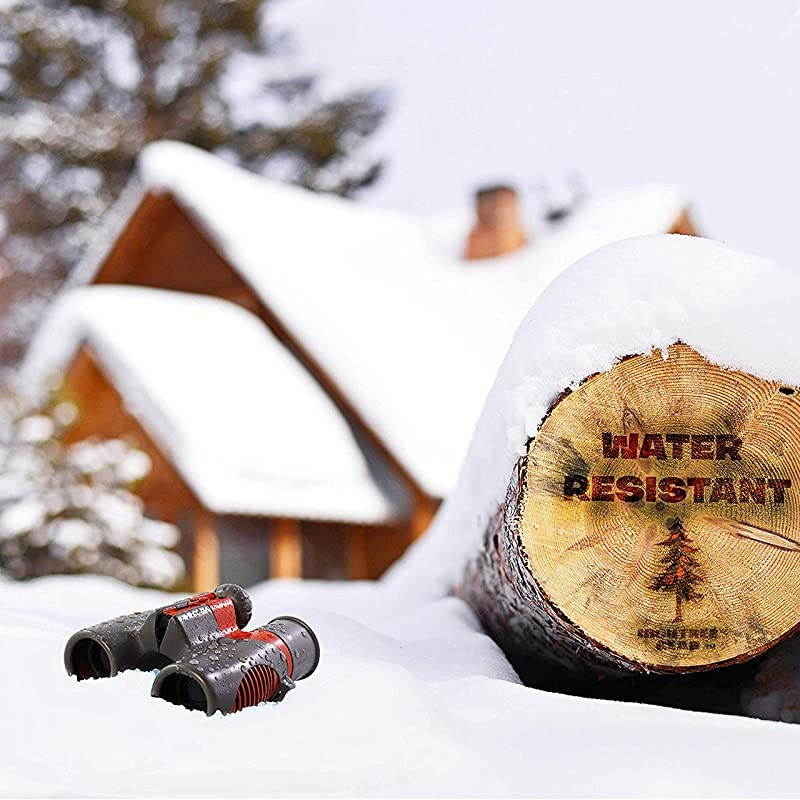 Kids Binoculars by  - 8x21 HIGH Resolution Shockproof Compact Toy Binoculars for Kids Set for Boys & Girls - Ideal Binoculars for Hunting, Camping, and Hiking (Orange, Grey)