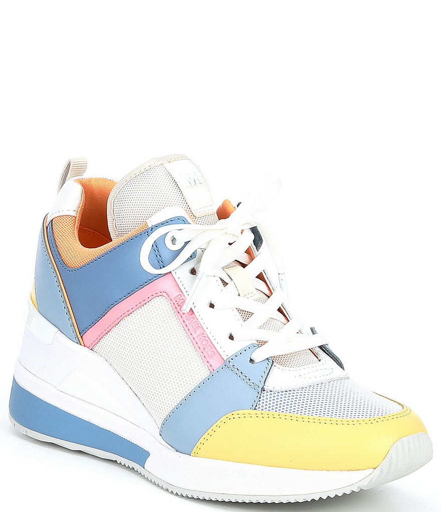 Donald Pliner Pelham Neoprene Mixed Leather Slip-On Wedge Sneakers