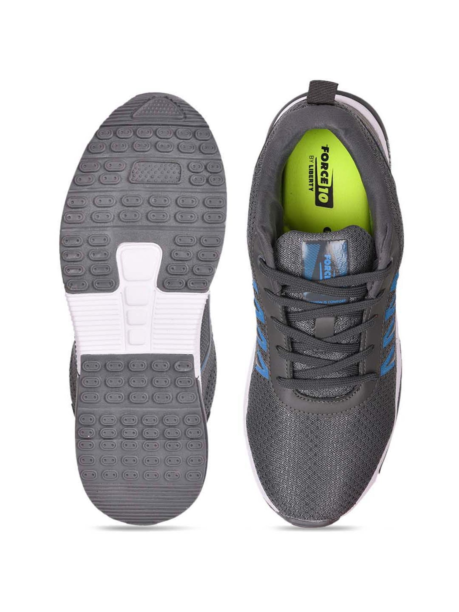 Force 10 by Liberty Men's Grey Running Shoes
