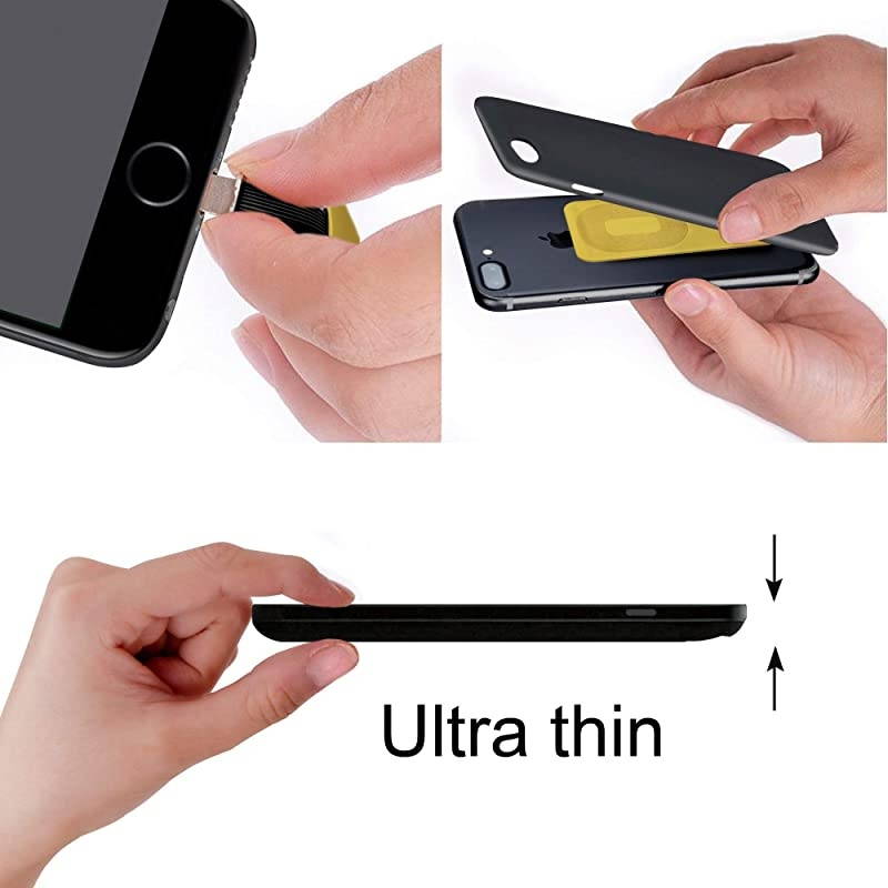 Receiver for IPhone 5- 5c- SE- 6- 6 Plus- 7- 7 Plus- IPhone Wireless Receiver- Receiver- Charging Receiver - Wireless Receiver IPhone- Wireless Charging Adapter