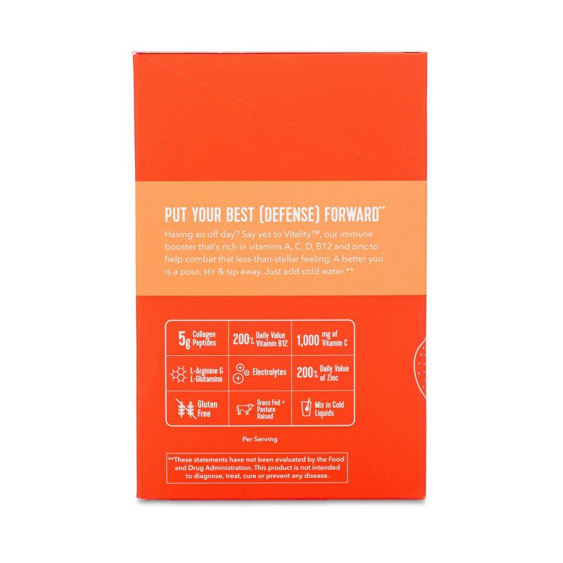 Vital Proteins Vitality Immune Booster Dietary Supplement Sticks - Clementine - 14ct