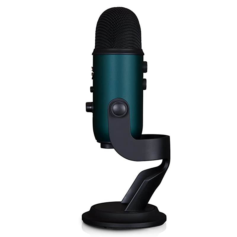 Yeti Teal USB Microphone Bundle with Studio Headphones and Knox Pop Filter