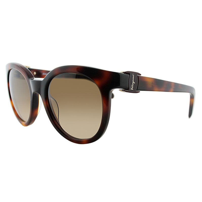 Salvatore Ferragamo SF 783S 214 Womens Round Sunglasses Havana 53mm