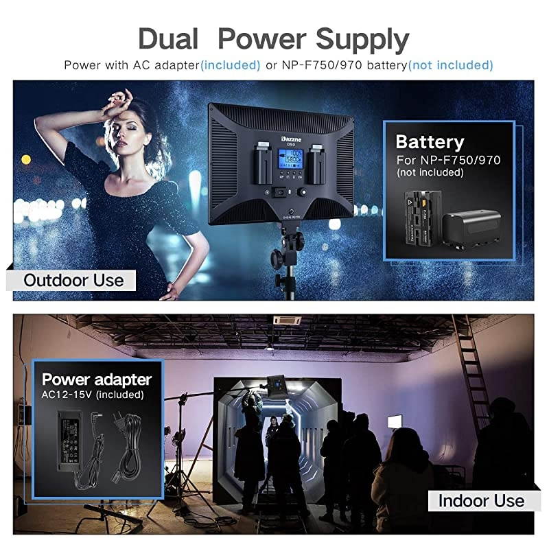 LED Video Lighting Kit with Wireless Remote  D502 Packs Dimmable BiColor 154 LED Panel Light Stand 45W 3000K8000K CRIgt96 Studio Light for Video Shooting Live Stream Photography YouTube
