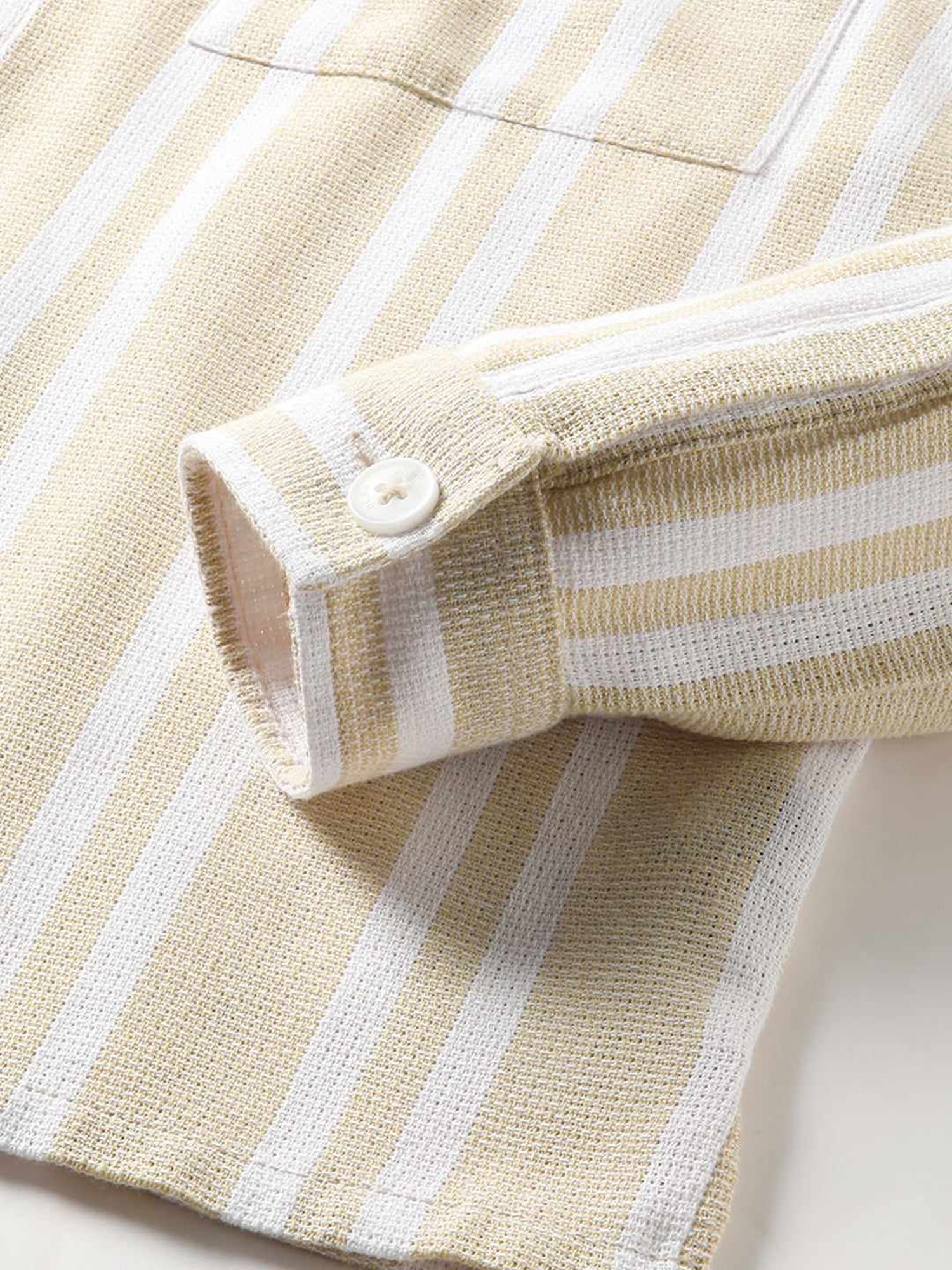 The Bear House Beige Regular Fit Striped Shirt