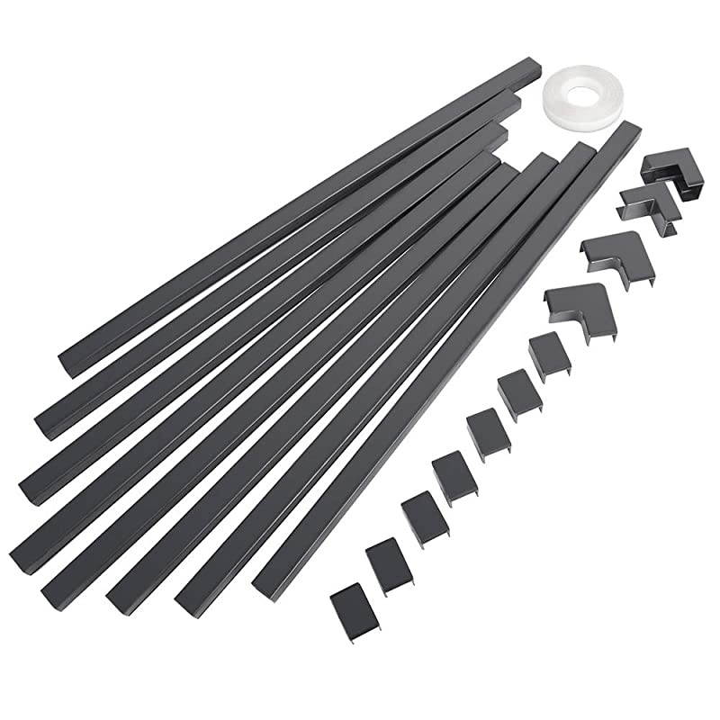 Channel Cable Concealer CMC03 Cord Cover Wall Cable Management System 125quot Cable Hider Raceway Kit for a Power Cord Ethernet Cable Speaker Wire 8X L157in W059in H039in Black