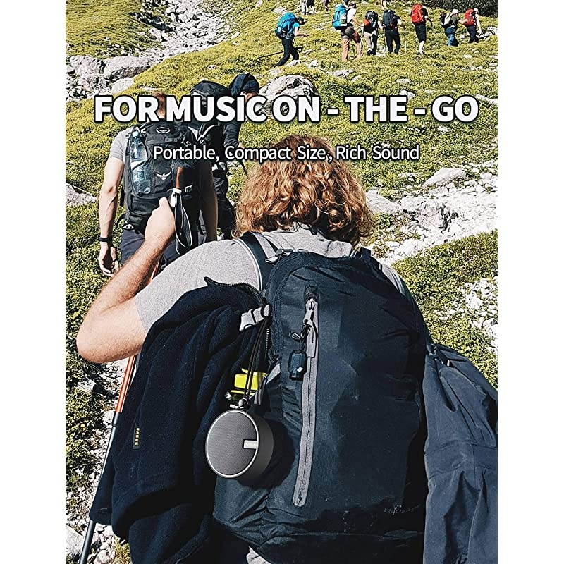 IPX7 Waterproof Shower Bluetooth Speaker Portable Wireless Outdoor Speaker with HD Sound Support TF Card Suction Cup for Home Pool Beach Boating Hiking 12H Playtime