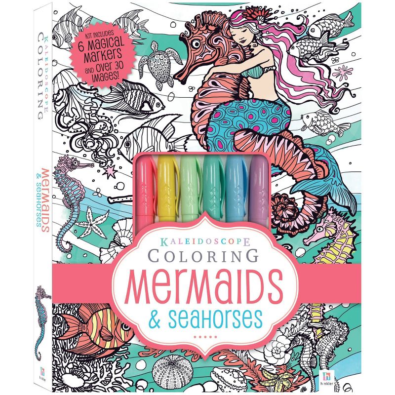 Kaleidoscope Coloring Kit: Mermaids & Seahorses - Hinkler Books