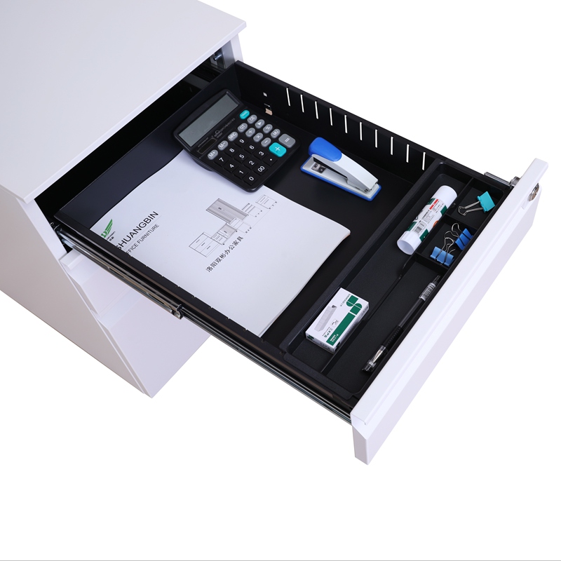 3 Drawer Mobile File Cabinet with Lock, Metal Filing Cabinet Legal/Letter Size, Fully Assembled Except Wheels