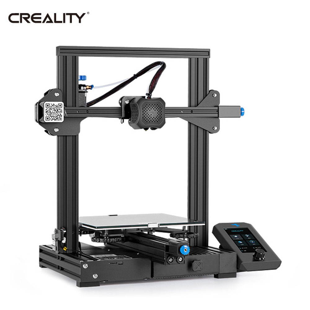 Creality Ender 3 V2 Upgraded 3D Printer with Silent Motherboard Meanwell Power Supply Carborundum Glass Platform and Resume Printing 220x220x250mm FDM(Fused Deposition Molding) PLA/PETG/ABS/TPU