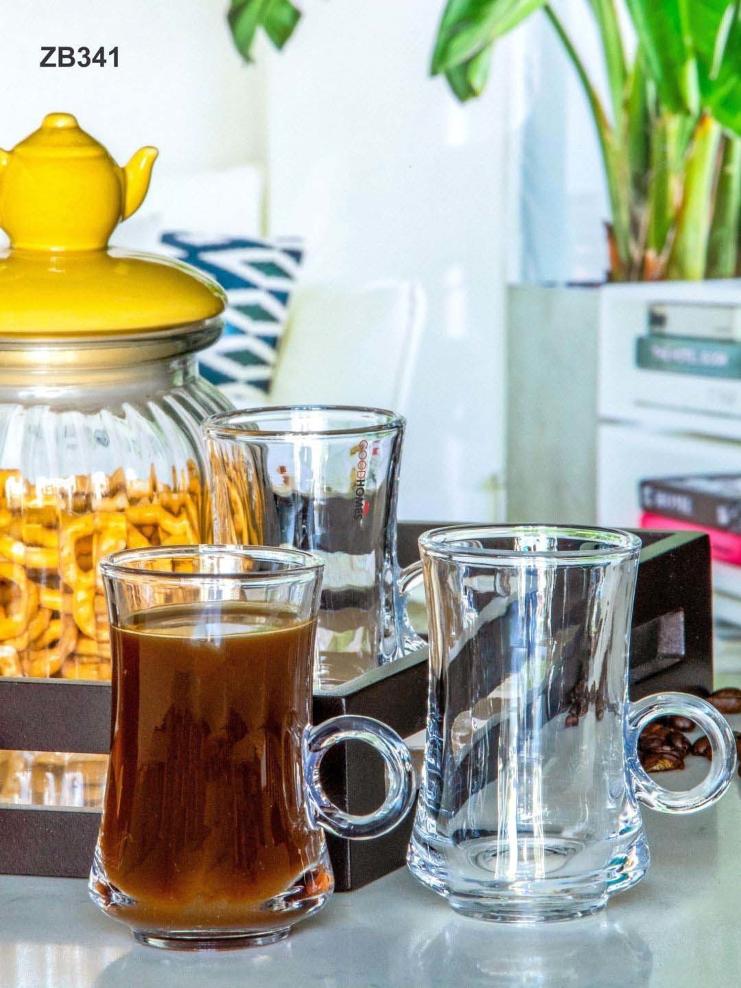 Goodhomes Transparent Glass Coffee Mug (0.105 L) - Set of 6