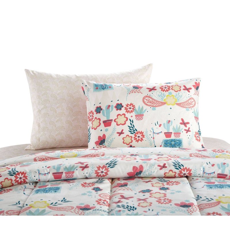 Toddler Llama Comforter Set Peach - Heritage Club