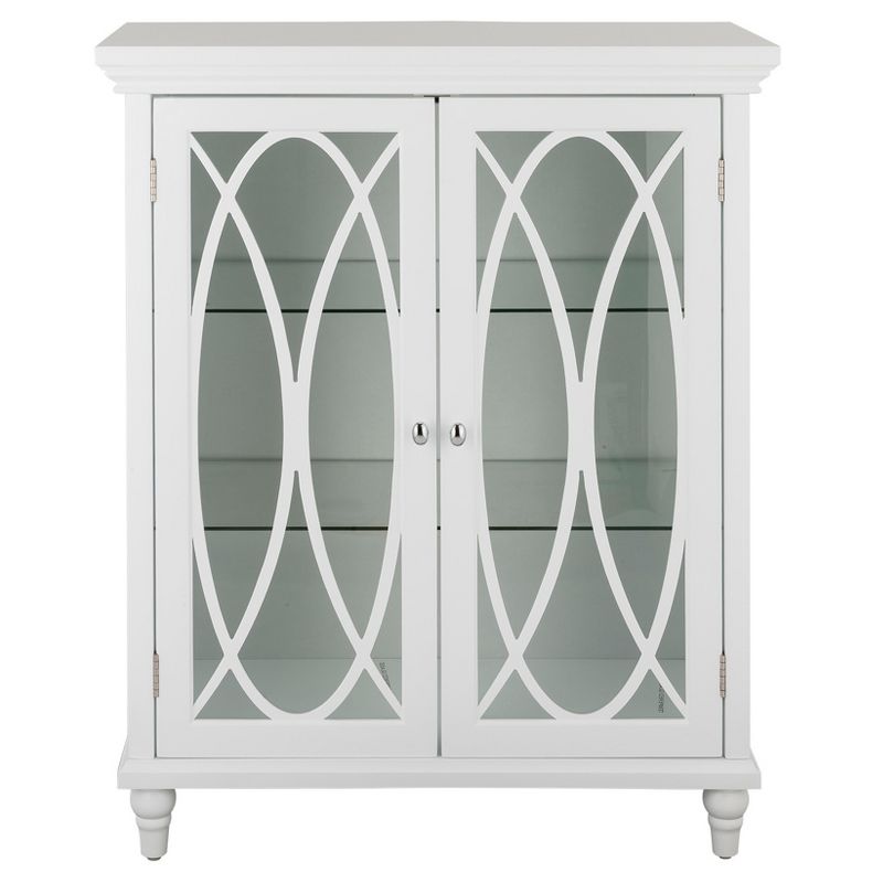 32" Laurel Double Door Floor Cabinet White - Elegant Home Fashions