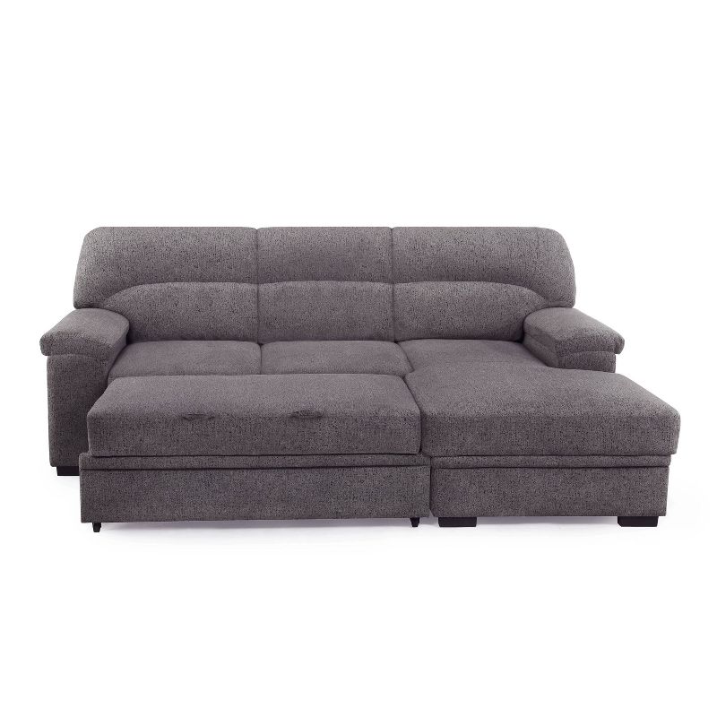 Tampa Sectional Sofa Ash Gray - Serta